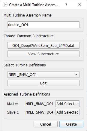 The Multi-Rotor Assembly Dialog.